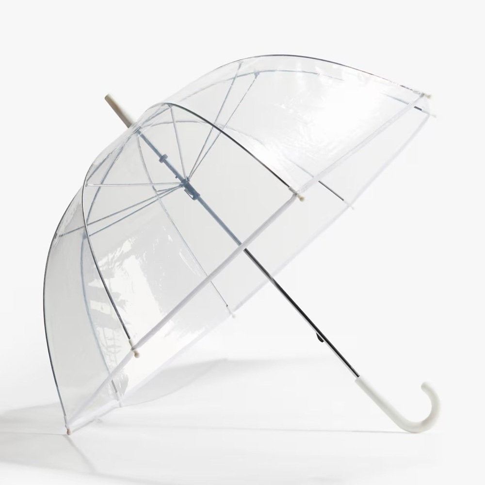 H&M Clear Umbrella with White Handle